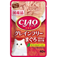 いなばペットフード CIAO パウチ グレインフリー まぐろささみ入りほたて味 40g CIAOGFﾏｸﾞﾛﾎﾀﾃ40G
