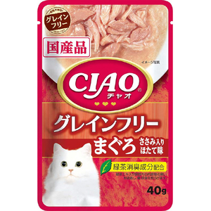 いなばペットフード CIAO パウチ グレインフリー まぐろささみ入りほたて味 40g CIAOGFﾏｸﾞﾛﾎﾀﾃ40G-イメージ1