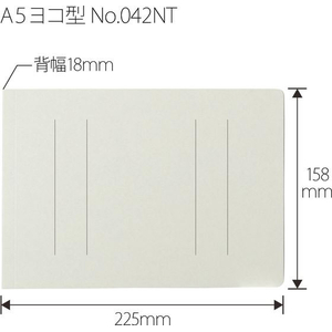 プラス フラットファイル 縦罫線タイプ A5E グレー FCF531T-NO.042NT/98-279-イメージ7