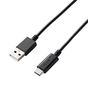 エレコム USB2．0ケーブル(準拠、A-C) 1．0m ブラック MPA-AC10BK-イメージ1