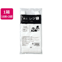 Forestway レジ袋 乳白 6号 100枚×20袋 FC972NS-FRW201573