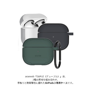 araree AirPods (第3世代)用ハイブリッドケース DUPLE ブラック AR23130AP3-イメージ3