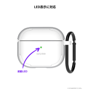 araree AirPods (第3世代)用ハイブリッドケース DUPLE ブラック AR23130AP3-イメージ9