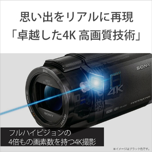 SONY 64GB内蔵メモリー デジタル4Kビデオカメラレコーダー ブラック FDRAX45AB-イメージ3