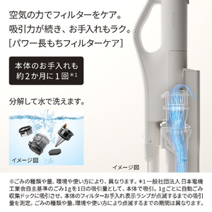 日立 自動ごみ収集ドック付きスティッククリーナー らくメンテスティック ナチュラルホワイト PV-BG1000R W-イメージ6