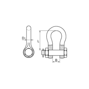 エスコ ボウシャックル ステンレス製 450kg FCX4536-EA638F-81-イメージ2