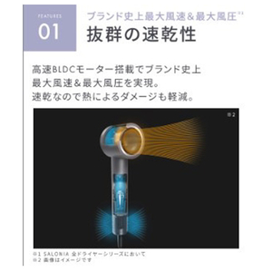 SALONIA スムースシャインスマートドライヤー グレー KSAL25120-GR-イメージ8