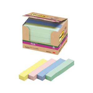 3M ポスト・イット ふせん 強粘着 エコノパック 75×14mm パステル 4色 20冊 F017874-5601SS-K-イメージ2