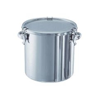 日東金属工業 ステンレスタンク　ストレートクリップ式密閉タンク（フタ付）　20L CTH-30