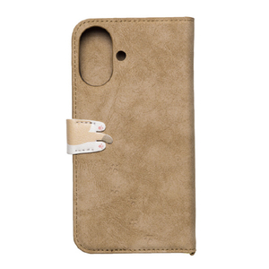 ＮＡＴＵＲＡＬ　ｄｅｓｉｇｎ iPhone 16用手帳型ケース NEW COCOTTE ベージュ IP24-61-COT05-イメージ2