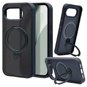 ラスタバナナ Google Pixel　10A用ＺＥＲＯＳＡＦＥ　極　回転スタンド　磁力充電対応　フロストネイビー フロストネイビー 9375P10AZSFNV-イメージ1