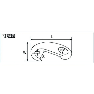 トラスコ中山 マガタマフック ステンレス製 全長95mm(1個=1袋) FC672EZ-2080157-イメージ3