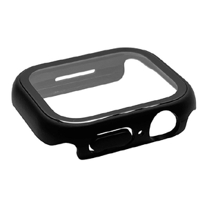 ラスタバナナ Apple Watch series8/7[45mm]用ガラス+PC一体型 防水ケース ブラック GHB4628AW45-イメージ1