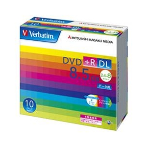Verbatim データ用DVD+R DL 8．5GB 2．4-8倍速 インクジェットプリンタ対応 10枚入り DTR85HP10V1-イメージ1