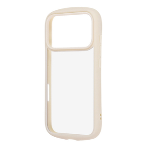 レイ・アウト iPhone 17 Pro用ハイブリッドタフケース Puffull +レンズガードリング / ミルクホワイト RT-P53CMD1/MLW-イメージ1