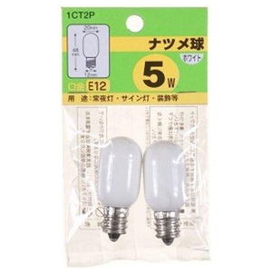 ヤザワ ナツメ球 15W 2個入り T201215C-イメージ1