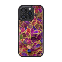 ikins iPhone 16 Pro用天然貝ケース ステンドグラス ピンク I27132I16PR