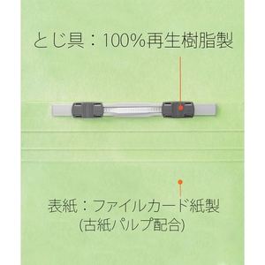 プラス フラットファイル 縦罫線タイプ B6E グリーン FCF532T-NO.052NT/98-286-イメージ5