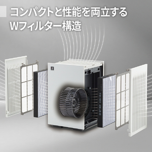 シャープ 空気清浄機 グレー系 FU-U40-H-イメージ8
