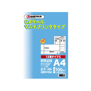 スマートバリュー OAマルチラベルC 12面100枚 FC28876-A237J-イメージ1