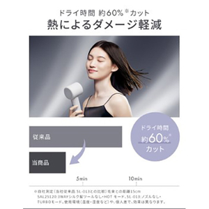 SALONIA スムースシャインスマートドライヤー アッシュホワイト KSAL25120-AW-イメージ9