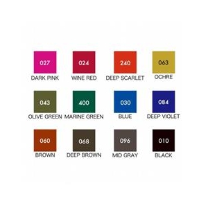 呉竹 ZIG クリーンカラーFB ディープ 12色セット FB-6000T12VD-イメージ2
