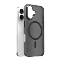araree iPhone 16用AERO FRAME MagSafe対応ケース クリアブラック AR27133I16