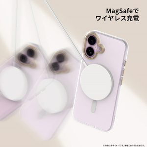 araree iPhone 16用AERO FRAME MagSafe対応ケース クリアブラック AR27133I16-イメージ11