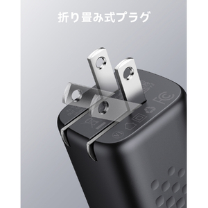 VOLTME USB AC充電器 Revo 12 Duo 2．4A USB-A×2ポート 折りたたみ式プラグ ブラック V2077-イメージ6