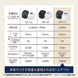 象印 圧力IH炊飯ジャー極め炊き 炎舞炊き 白 NW-UU07-WZ-イメージ14