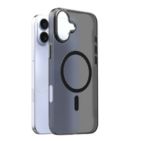 araree iPhone 16用Plus AERO FRAME MagSafe対応ケース クリアブラック AR27134I16PL