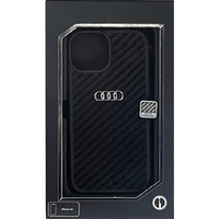 AUDI iPhone 15用カーボンファイバーケース ブラック AUTPUPCIP15R8D2BK