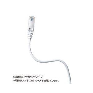 サンワサプライ カテゴリ6UTPLANケーブル(2m) イエロー LA-Y6-02Y-イメージ3