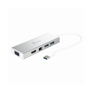 j5 create USB 3．0デュアルモニター 5in1ミニドック シルバー JUD380-イメージ1