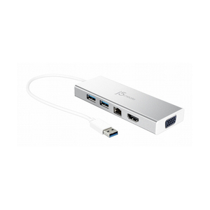 j5 create USB 3．0デュアルモニター 5in1ミニドック シルバー JUD380-イメージ2