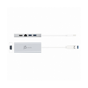 j5 create USB 3．0デュアルモニター 5in1ミニドック シルバー JUD380-イメージ3