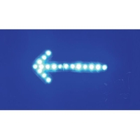 ミズケイ LEDマグネット付シート矢印板 青LED FC711XL-5242319