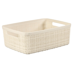 藤栄 スモールバスケット 5L Jute ホワイト ｽﾓ-ﾙﾊﾞｽｹﾂﾄ5Lﾎﾜｲﾄ-イメージ1