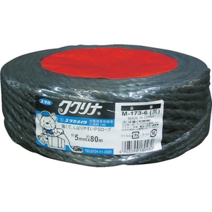 ユタカメイク 荷造り紐 PSロープ 5mm×80m ブラック FC959GD-3675980-イメージ1
