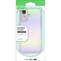 エレコム iPhone17用ハイブリッドケース オーロラカラー メタルステッカー付 クリア PM-A25AHVCACR