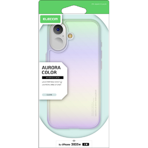 エレコム iPhone17用ハイブリッドケース オーロラカラー メタルステッカー付 クリア PM-A25AHVCACR エレコム iPhone17用ハイブリッドケース オーロラカラー メタルステッカー付 クリア PM-A25AHVCACR