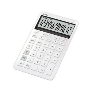 カシオ ジャスト型スタイリッシュ電卓 シルキーホワイト JF-M200-WE-N-イメージ1