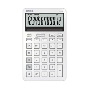 カシオ ジャスト型スタイリッシュ電卓 シルキーホワイト JF-M200-WE-N-イメージ2