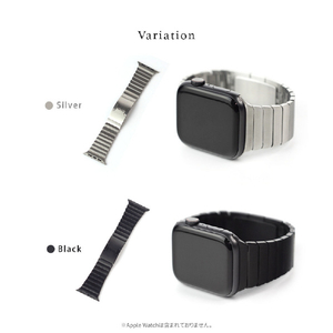 WEARPLANET Apple Watch 49/46/45/44/42mm用プレミアムメタルバンド シルバー WP23135AW-イメージ15