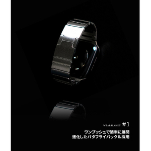 WEARPLANET Apple Watch 49/46/45/44/42mm用プレミアムメタルバンド シルバー WP23135AW-イメージ8