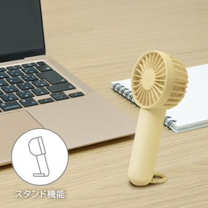 e angle カラビナ付きハンディファン グレー ANGT-HFA-26-09-GY-イメージ3