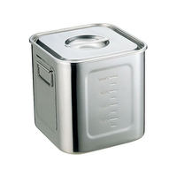 江部松商事 EBM/モリブデン 角型キッチンポット 目盛付 24cm FC943LG-3021500