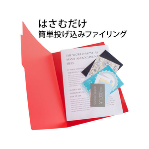 プラス PP個別フォルダー+A4E レッド 5P FCA8631-86-808/FL-161IF-イメージ7