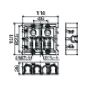 日動電工 配ボックス台付型(2個用)[B] 2個用11436101硬質塩化ビニール FC891GA-4437349-イメージ2