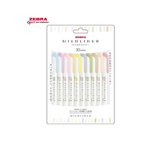 ゼブラ マイルドライナー やさしさ&ナチュラルマイルド 10色セット FCE024Z-WKT7-10C-YNTC